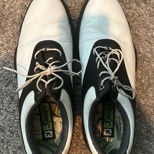 The Limited Men’s Athletic Golf Shoes - White & Black